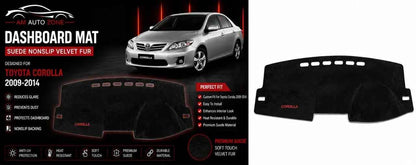 Toyota Corolla Dashboard Mat 2009 2010 2011 2012 2013 2014 | Premium Suede Non-Slip Dashboard Cover | Anti-UV Heat Resistant Dash Protector