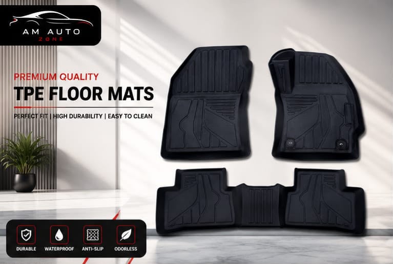 Toyota Corolla Cross TPE Floor Mats | Premium 3D Custom Fit All Weather Car Floor Liners | Toyota Corolla Cross 2021, 2022, 2023, 2024 & 2025 | AM Auto Zone