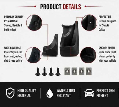 Suzuki Cultus Mud Flaps Set | Front & Rear Splash Guards