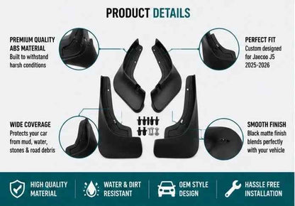 Jaecoo J5 Mud Flaps 2025 2026 | Front & Rear Splash Guards