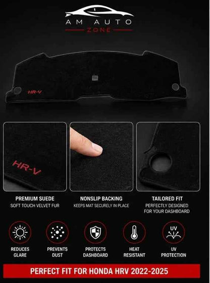 Premium Dashboard Cover Mat for Honda HR-V (2022–2023-2024-2025-2026) | Custom Fit Anti-UV Suede Dashboard Mat | Heat Resistant | Non-Slip
