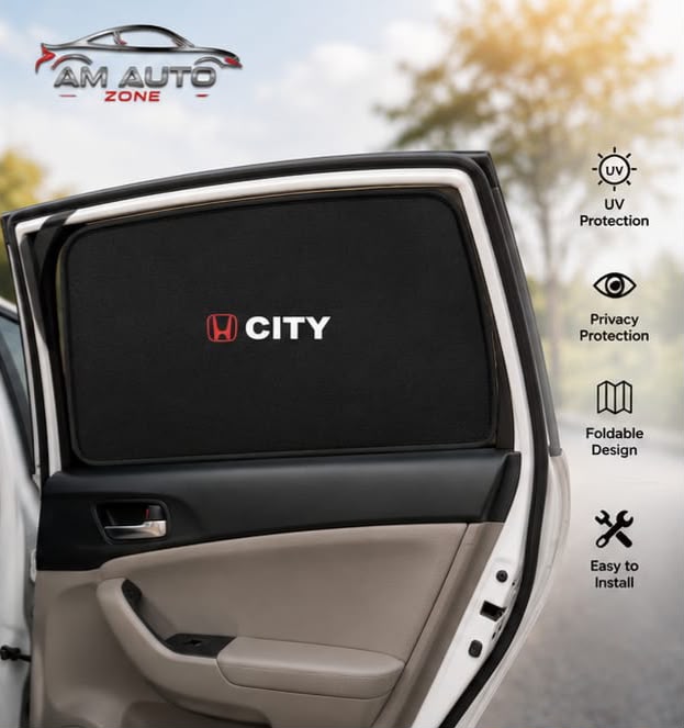 Honda City Side Sun Shades 2006 2007 2008 | Premium Foldable & Flexible | Set of 4