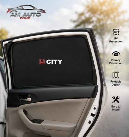 Honda City Side Sun Shades 2006 2007 2008 | Premium Foldable & Flexible | Set of 4