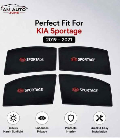 KIA Sportage Foldable & Flexible Side Sun Shade with Logo | 2019, 2020, 2021