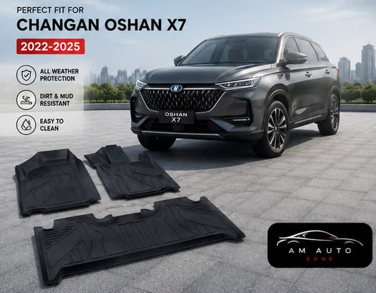Changan Oshan X7 TPE Floor Mats | Premium 3D Custom Fit All Weather Car Floor Liners | Changan Oshan X7 2022, 2023, 2024 & 2025 | AM Auto Zone