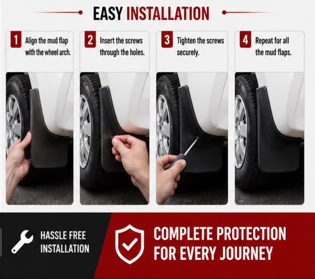 Suzuki Cultus Mud Flaps Set | Front & Rear Splash Guards