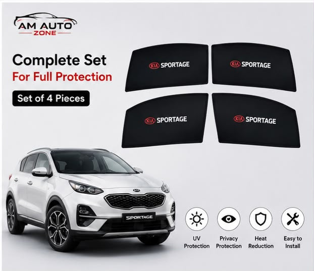 KIA Sportage Foldable & Flexible Side Sun Shade with Logo | 2019, 2020, 2021