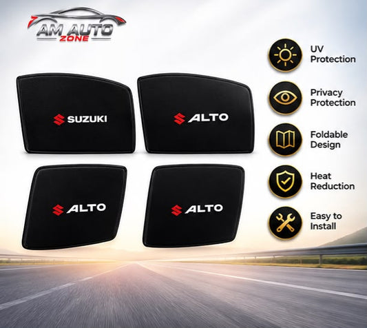 Suzuki Alto Side Sunshade 2018, 2019, 2020, 2021, 2022, 2023, 2024, 2025, 2026 | Foldable Car Window Sunshade