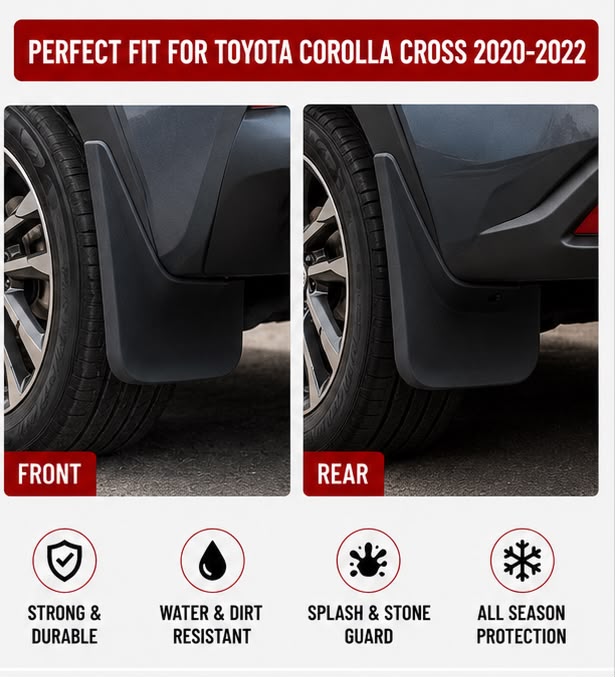 Toyota Corolla Cross Mud Flaps Set 2020 2021 2022 | Front & Rear Splash Guards