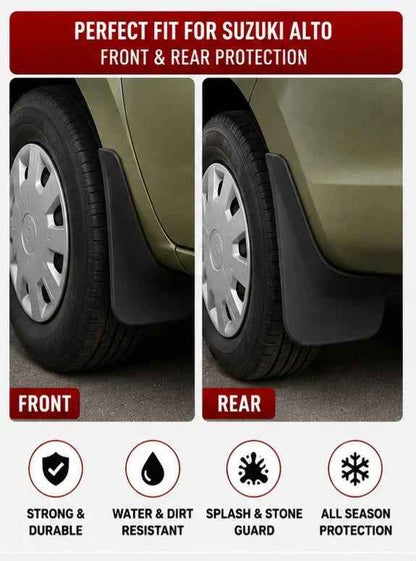 Suzuki old Alto Mud Flaps Set | Front & Rear Splash Guards