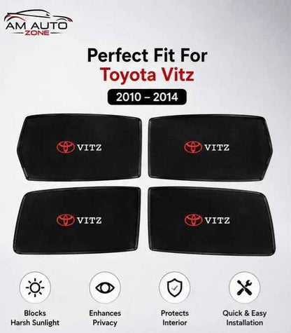 Toyota Vitz Side Sun Shades 2010 2011 2012 2013 2014 | Set of 4