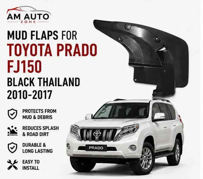 Toyota Prado FJ150 Mud Flaps Set 2010 2011 2012 2013 2014 2015 2016 2017 | Front & Rear Splash Guards