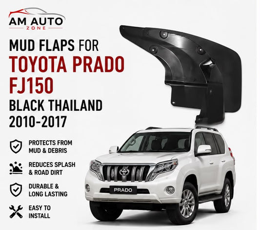 Toyota Prado FJ150 Mud Flaps Set 2010 2011 2012 2013 2014 2015 2016 2017 | Front & Rear Splash Guards