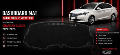 Dashboard Mat for Changan Alsvin 2020, 2021, 2022, 2023, 2024 & 2025 | Premium Suede Non-Slip Dashboard Cover | Heat Resistant Anti-Glare Dash Mat | AM Auto Zone