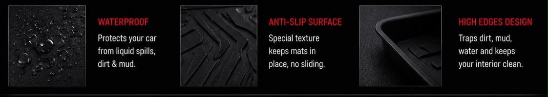 Honda City 2022, 2023, 2024 & 2025 Premium TPE Floor Mats | Waterproof All Weather Custom Fit Car Floor Liners