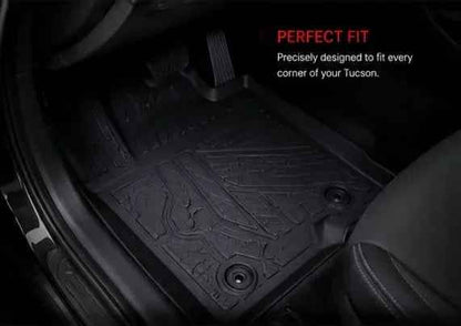 Hyundai Tucson 2020–2021-2022-2023-2024-2025 Premium TPE Floor Mats | Waterproof All Weather Custom Fit Car Floor Liners