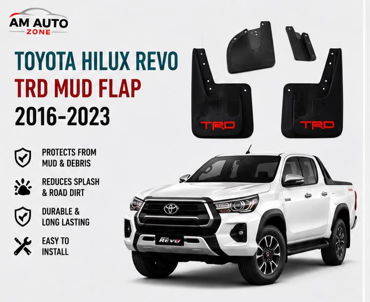 Toyota Hilux Revo Mud Flaps2016 2017 2018 2019 2020 2021 2022 2023 | Front & Rear Splash Guards