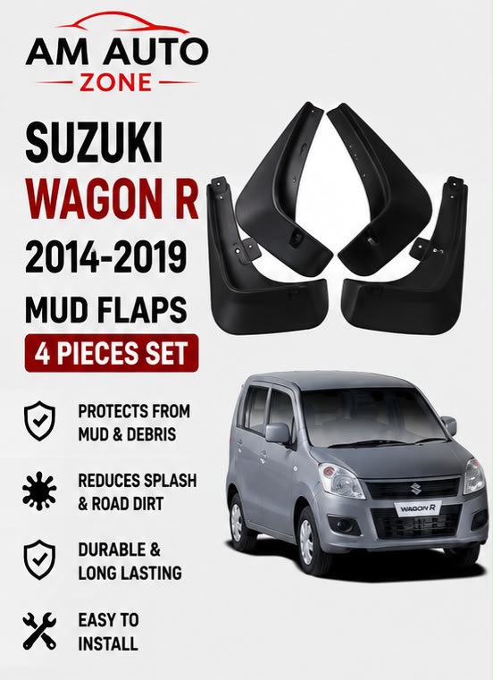 Suzuki Wagon R Mud Flaps Set 2014 2015 2016 2017 2018 2019 | Front & Rear Splash Guards