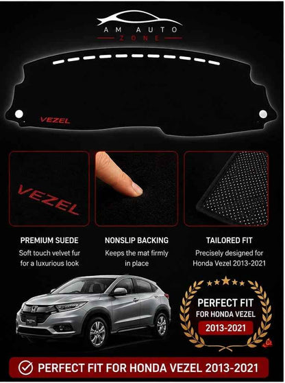 Honda Vezel Dashboard Mat 2013 | 2014 | 2015 | 2016 | 2017 | 2018 | 2019 | 2020 | 2021 Premium Suede Non-Slip Dashboard Cover | AM Auto Zone