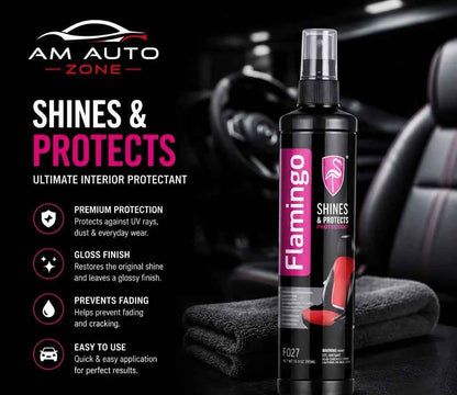 Flamingo Interior Shine & Protect Spray – Dashboard & Trim Protectant (295ml)