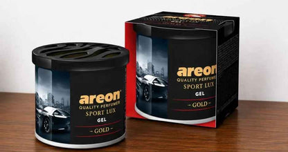 Areon Gel Sport Lux Gold Car & Home Air Freshener | Long Lasting Premium Gel Fragrance
