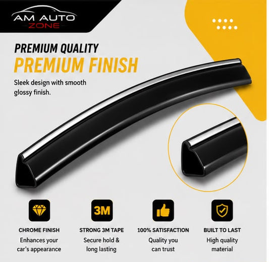 Air Press Sun Visor with Chrome for Glory 580 Maximus TXR 6 PCS | Rain Guard Window Deflector | Wind Deflector | UV Resistant | Easy Installation