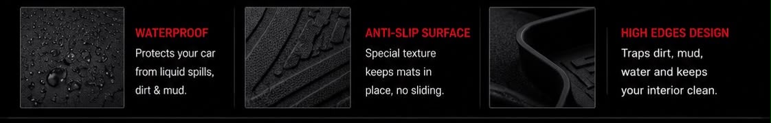Toyota Aqua Premium TPE Floor Mats | Waterproof All Weather Custom Fit Car Floor Liners