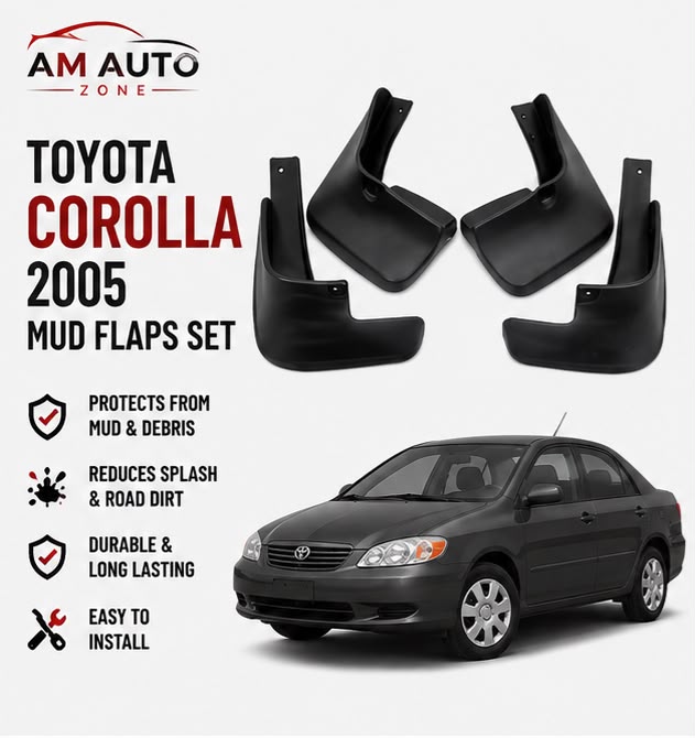 Toyota Corolla Mud Flaps Set 2005 | Front & Rear Splash Guards