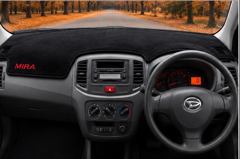 Dashboard Mat for Daihatsu Mira 2013, 2014, 2015, 2016, 2017, 2018, 2019 & 2020 | Premium Suede Non-Slip Velvet Dashboard Cover | Heat Resistant Anti-Glare Dash Protector | AM Auto Zone