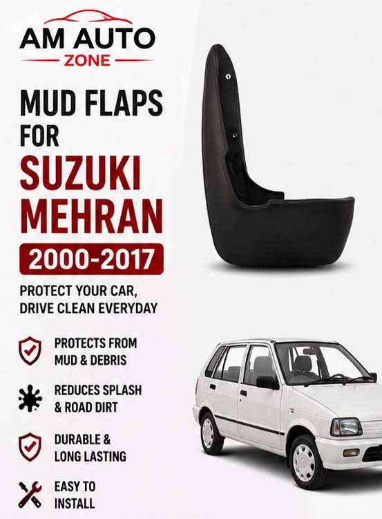 Suzuki Mehran Mud Flaps Set 2000 2001 2002 2003 2004 2005 2006 2007 2008 2009 2010 2011 2012 2013 2014 2015 2016 2017 | Front & Rear Splash Guards