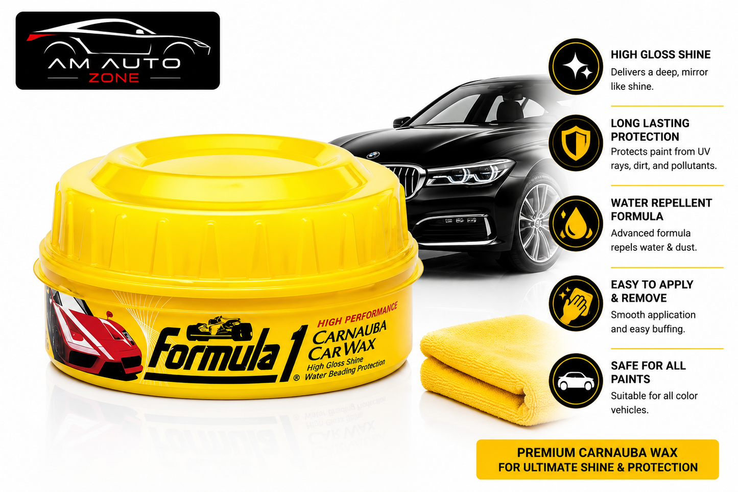 Formula 1 Carnauba Car Wax – High Gloss Shine & Paint Protection