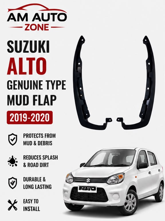 Suzuki Alto Genuine Type Mud Flaps Set 2019 2020 | Front & Rear Splash Guards