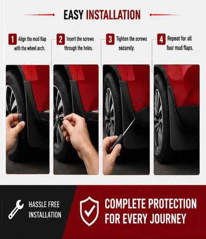 PEUGEOT  Mud Flaps Set 2008 to 2020 | Front & Rear Splash Guards