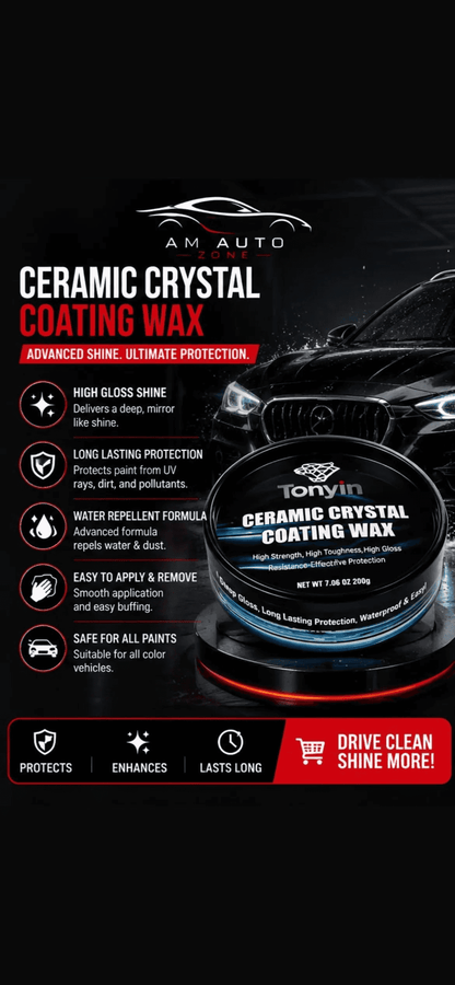 Tonyin Ceramic Crystal Coating Wax – 200g | Premium Car Protection Wax
