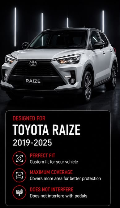 TOYOTA RAIZE (2019, 2020, 2021, 2022, 2023, 2024 & 2025)