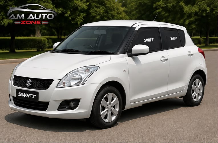 Suzuki Swift Foldable & Flexible Side Sun Shade with Logo for Suzuki Swift 2010, 2011, 2012, 2013, 2014, 2015, 2016, 2017 & 2018 | Custom Fit Car Window Sun Shades | 4 PCS