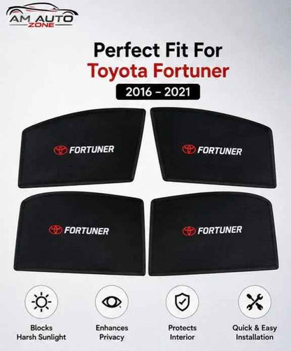 Toyota Fortuner Side Sun Shades 2016 2017 2018 2019 2020 2021 | Set of 4