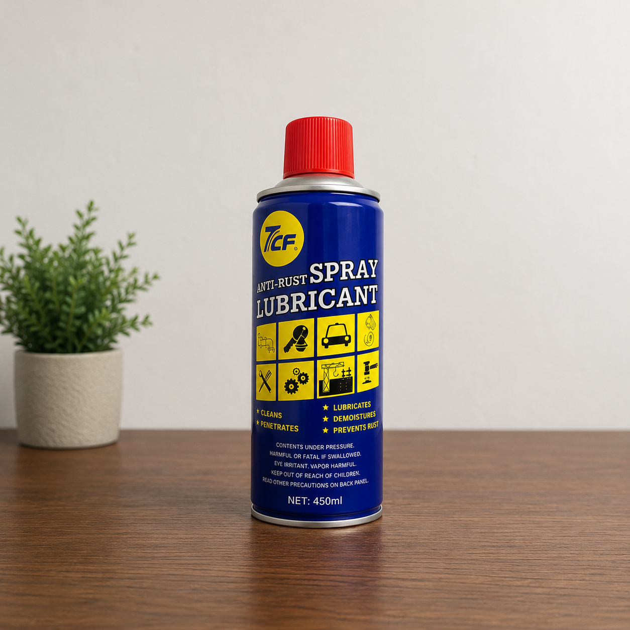 7CF Anti-Rust Spray Lubricant 450ml – Multi-Purpose Rust Remover & Penetrating Oil