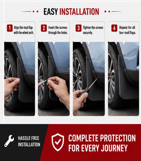 Haval H6 Mud Flaps Set 2021 2022 2023 | Front & Rear Splash Guards