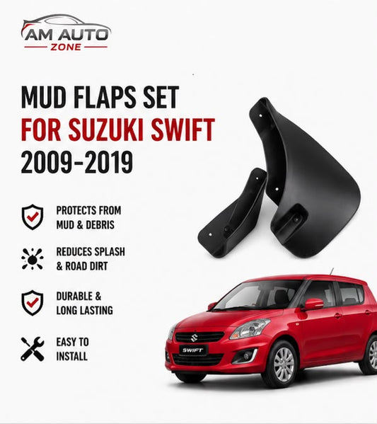 Suzuki Swift Mud Flaps Set 2009 2010 2011 2012 2013 2014 2015 2016 2017 2018 2019 | Front & Rear Splash Guards