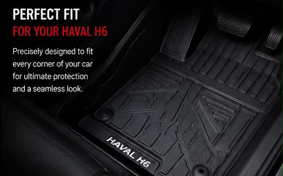 GWM Haval H6 2020–2025 Premium TPE Floor Mats | Waterproof All Weather Custom Fit Car Floor Liners