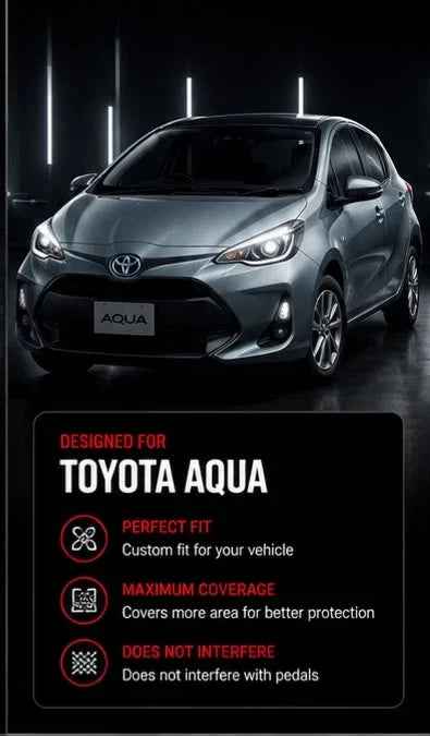 Toyota Aqua Premium TPE Floor Mats | Waterproof All Weather Custom Fit Car Floor Liners